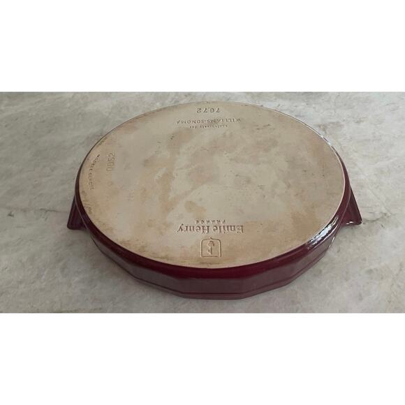 Emile Henry Williams Sonoma large Maroon red oval baker - Picture 8 of 8